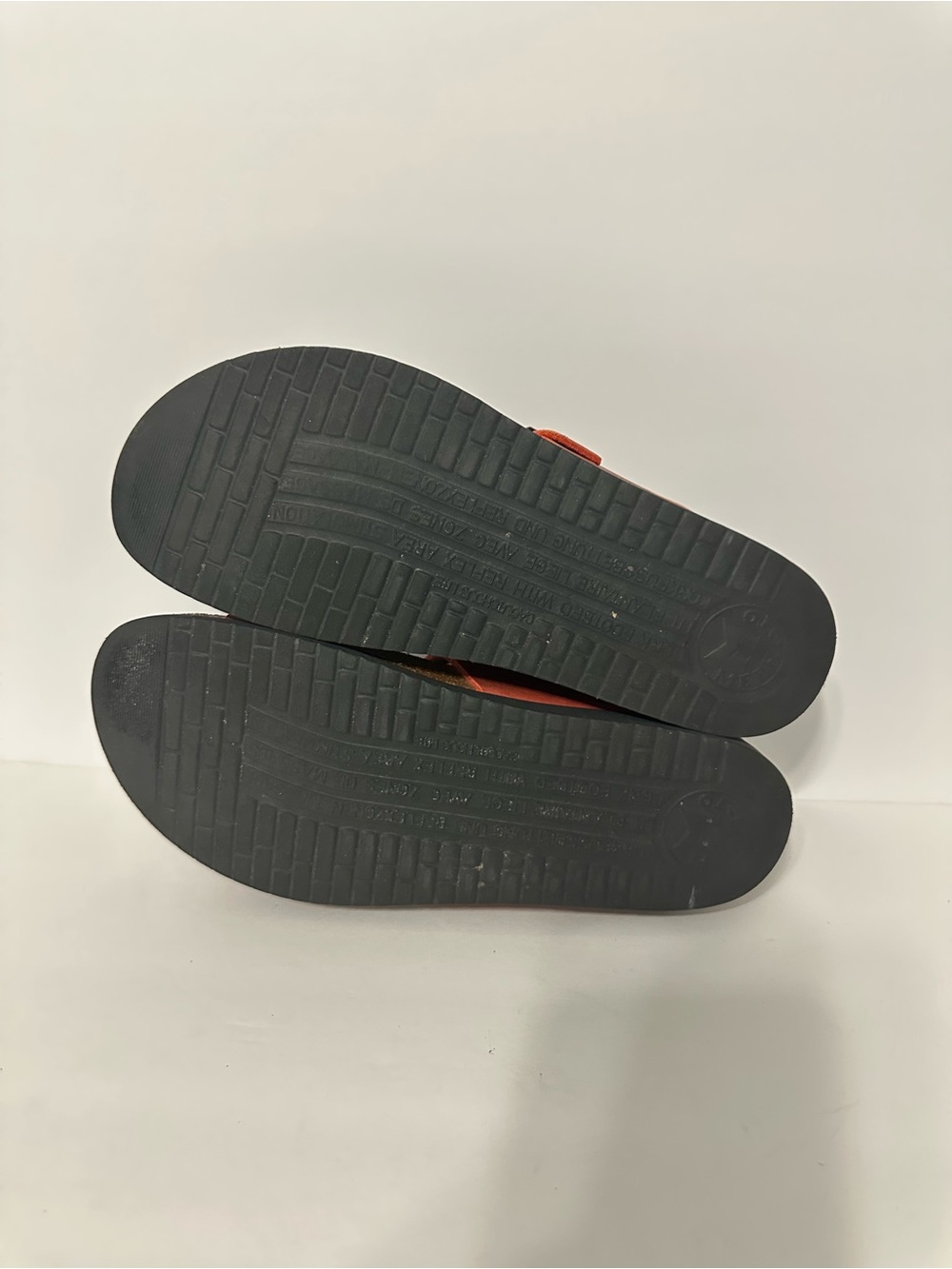 Mephisto Sandals Size 7/38 Helen Orange Nubuck Toe Loop Thong Comfort Air Relax - Picture 10 of 12